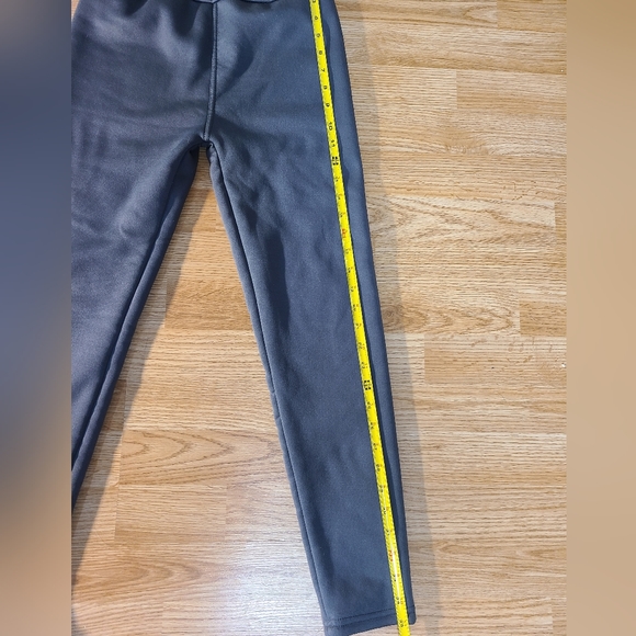 Women's Warm Winter Cozy Grey Thermal Fleece Plush Lined Leggings - Picture 11 of 13